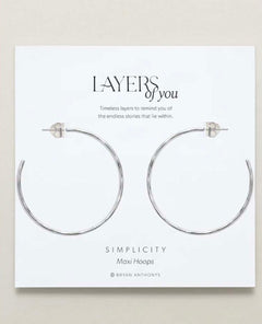 Simplicity Maxi Hoop Earrings Silver - clearpathherbicide