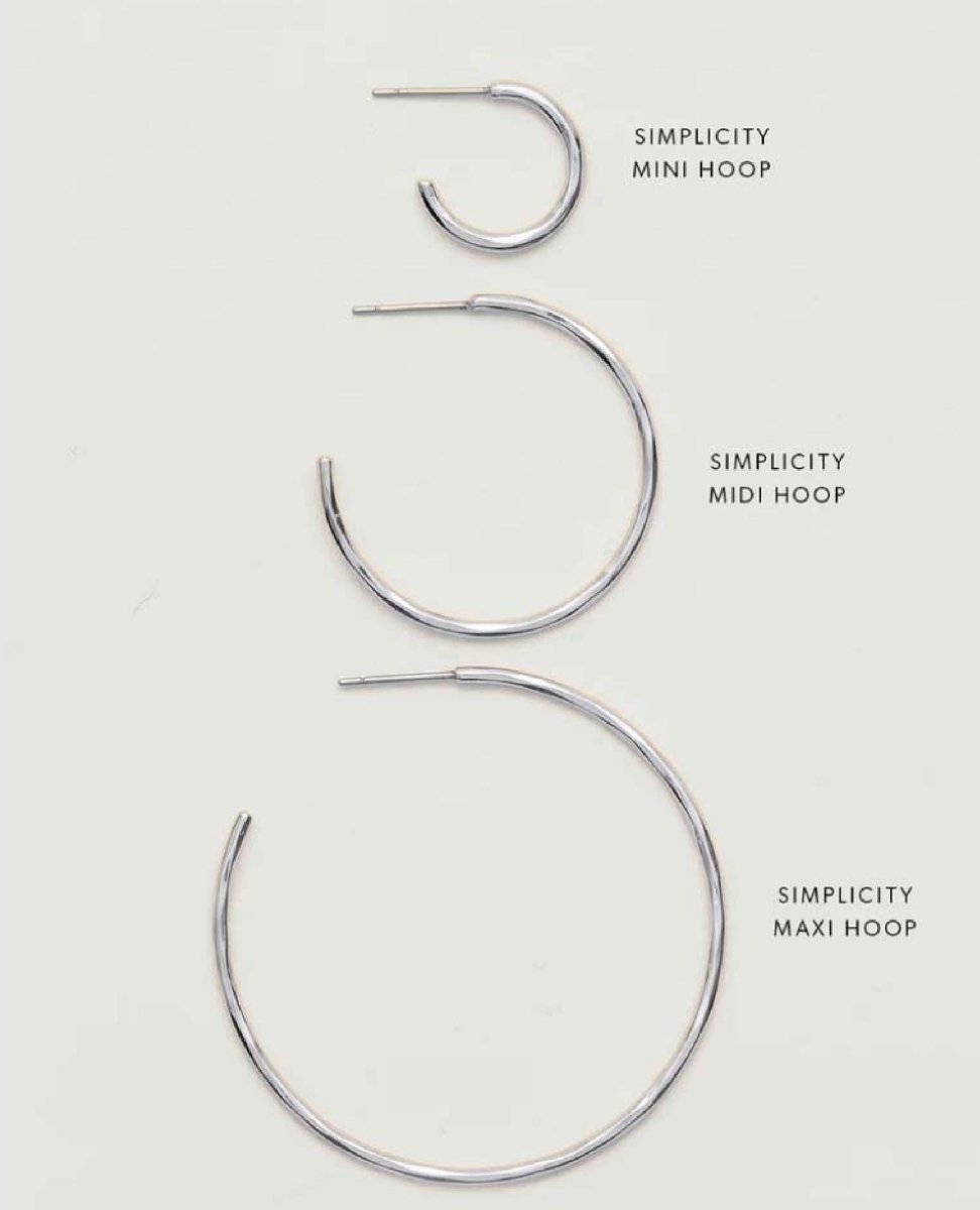 Simplicity Maxi Hoop Earrings Silver - miamidrugpossession