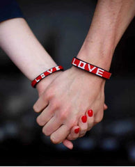 Skinny LOVE Bracelet - Red - PINK ARROWS