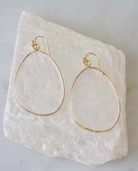 Slab Earrings Quartz - PINK ARROWS