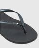 Slim Crystal Flip Flop Black - miamidrugpossession