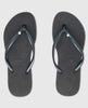 Slim Crystal Flip Flop Black - miamidrugpossession