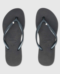 Slim Crystal Flip Flop Black - clearpathherbicide