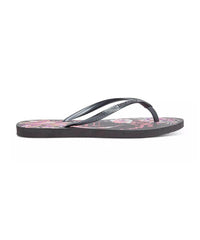 Slim Organic II Tropical Flower Rubber Flip Flops - PINK ARROWS