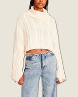 Sloan Ivory Cropped Sweater - miamidrugpossession