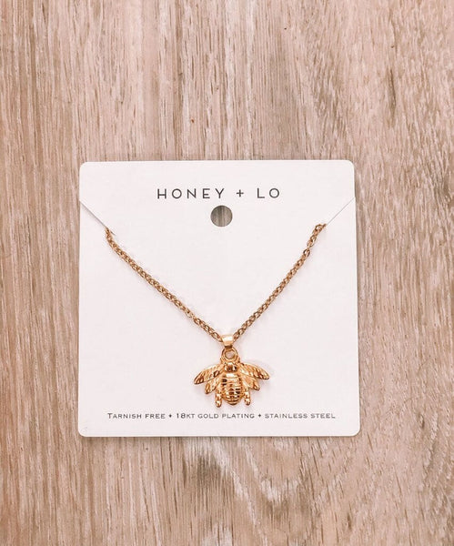 Small Gold Bee Necklace - clearpathherbicide