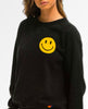 Smiley Black Women's Sweatshirt - miamidrugpossession