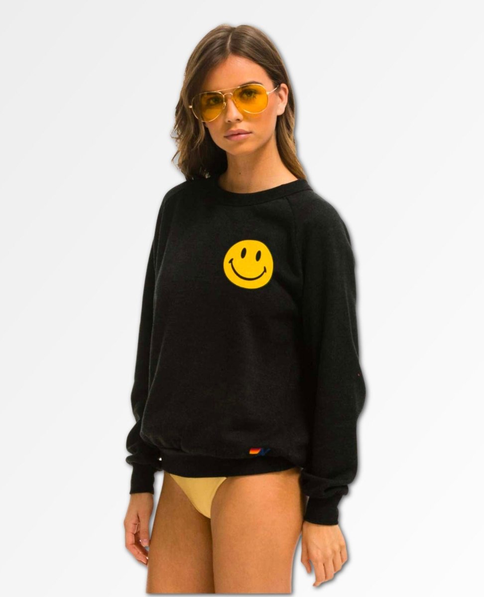 Smiley Black Women's Sweatshirt - clearpathherbicide