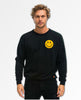 Smiley Black Women's Sweatshirt - miamidrugpossession