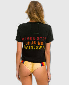 Smiley Boyfriend Rainbow Tee Black - clearpathherbicide