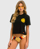 Smiley Boyfriend Rainbow Tee Black - miamidrugpossession