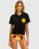 Smiley Boyfriend Rainbow Tee Black - miamidrugpossession