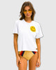 Smiley Boyfriend Tee White - miamidrugpossession