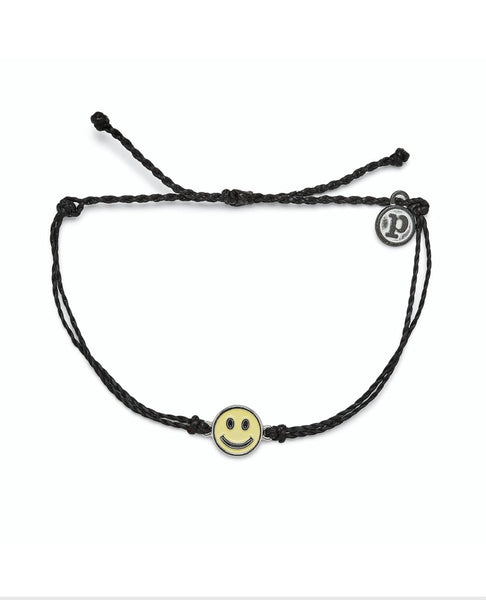 Smiley Face Bracelet Black - clearpathherbicide