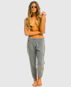 Smiley Heather Grey Sweatpants Women - miamidrugpossession