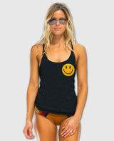 Smiley Tank Charcoal - miamidrugpossession