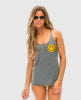 Smiley Tank Heather Grey - miamidrugpossession