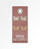 Social Butterfly Stud Earrings - miamidrugpossession