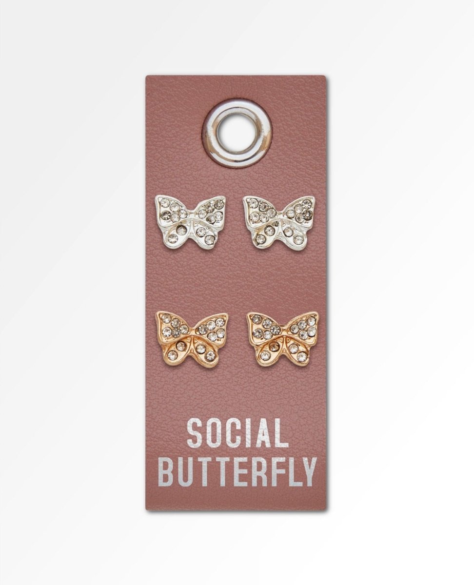 Social Butterfly Stud Earrings - clearpathherbicide