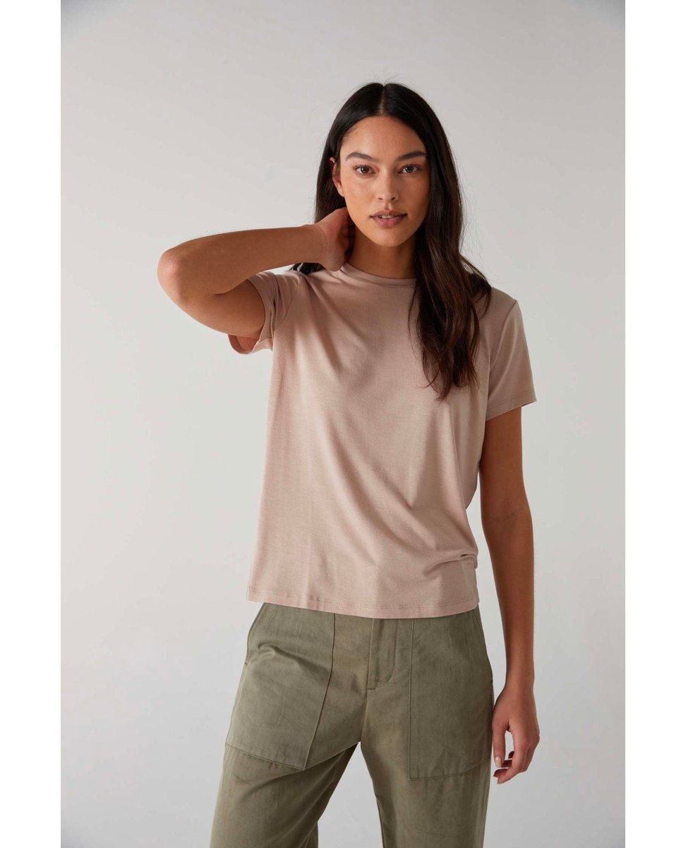 Solana Crewneck Nude Tee - miamidrugpossession