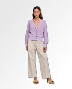 Solange Textured Cotton Cardigan Orchid - clearpathherbicide