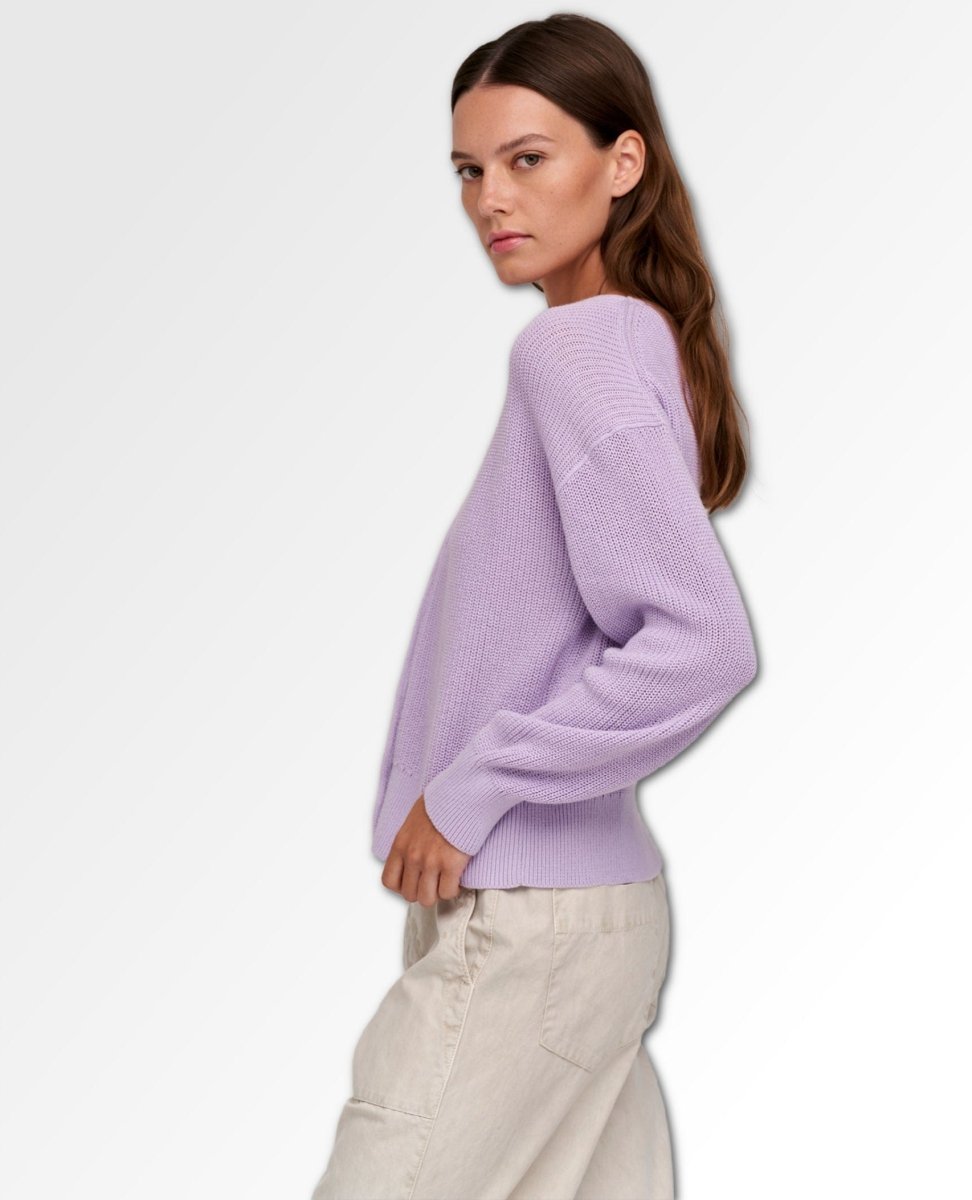 Solange Textured Cotton Cardigan Orchid - miamidrugpossession