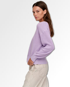 Solange Textured Cotton Cardigan Orchid - clearpathherbicide