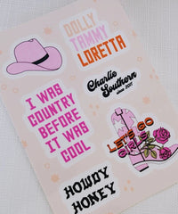 Southern Sticker Sheet Pack Assorted - PINK ARROWS