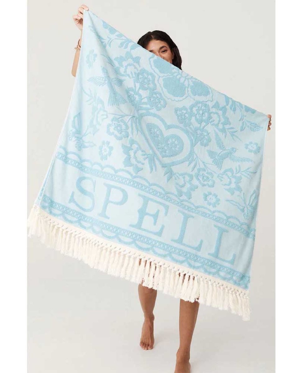 Spell Love Note Towel Sky - PINK ARROWS