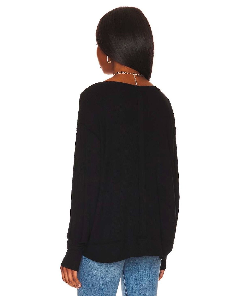 Spence VNeck Pullover Black - miamidrugpossession