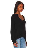 Spence VNeck Pullover Black - miamidrugpossession