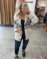 Spencer Cardigan Aztec Border - miamidrugpossession