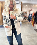 Spencer Cardigan Aztec Border - miamidrugpossession