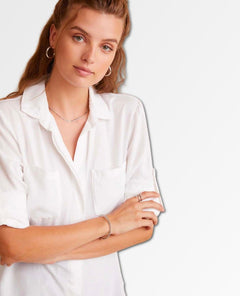 Split Back Button Down White - clearpathherbicide