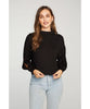 Split Sleeve Mock Neck Black Sparkle - clearpathherbicide