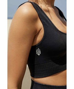 Square Neck Good Karma Bra Black - miamidrugpossession