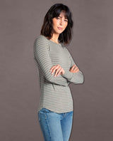 Stacey Striped Long Sleeve Light Olive - clearpathherbicide