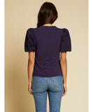 Stacey Tee With Bubble Hem Boysenberry - miamidrugpossession