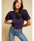 Stacey Tee With Bubble Hem Boysenberry - miamidrugpossession