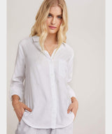 Star Stamped Button Down White - miamidrugpossession