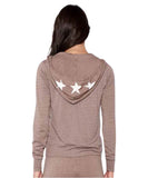 Star Zip Hoodie Mink - miamidrugpossession