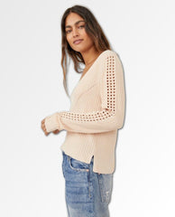 Starlight Tunic Sweater Hushed Grain - PINK ARROWS