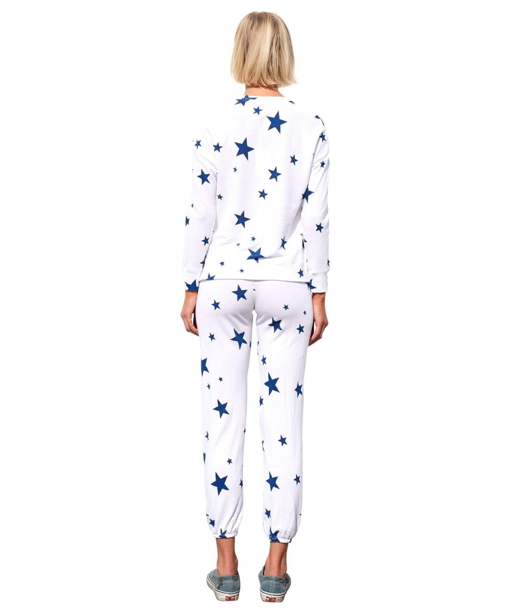 Stars Hi Low Crew White - miamidrugpossession