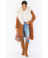 Stay Warm Jacket Mocha Faux Fur - miamidrugpossession