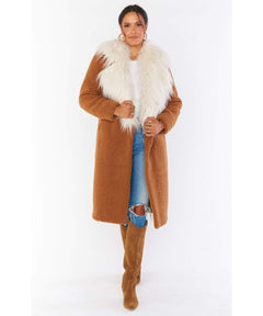 Stay Warm Jacket Mocha Faux Fur - clearpathherbicide