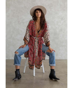 Stevie Kimono Vintage Red - miamidrugpossession