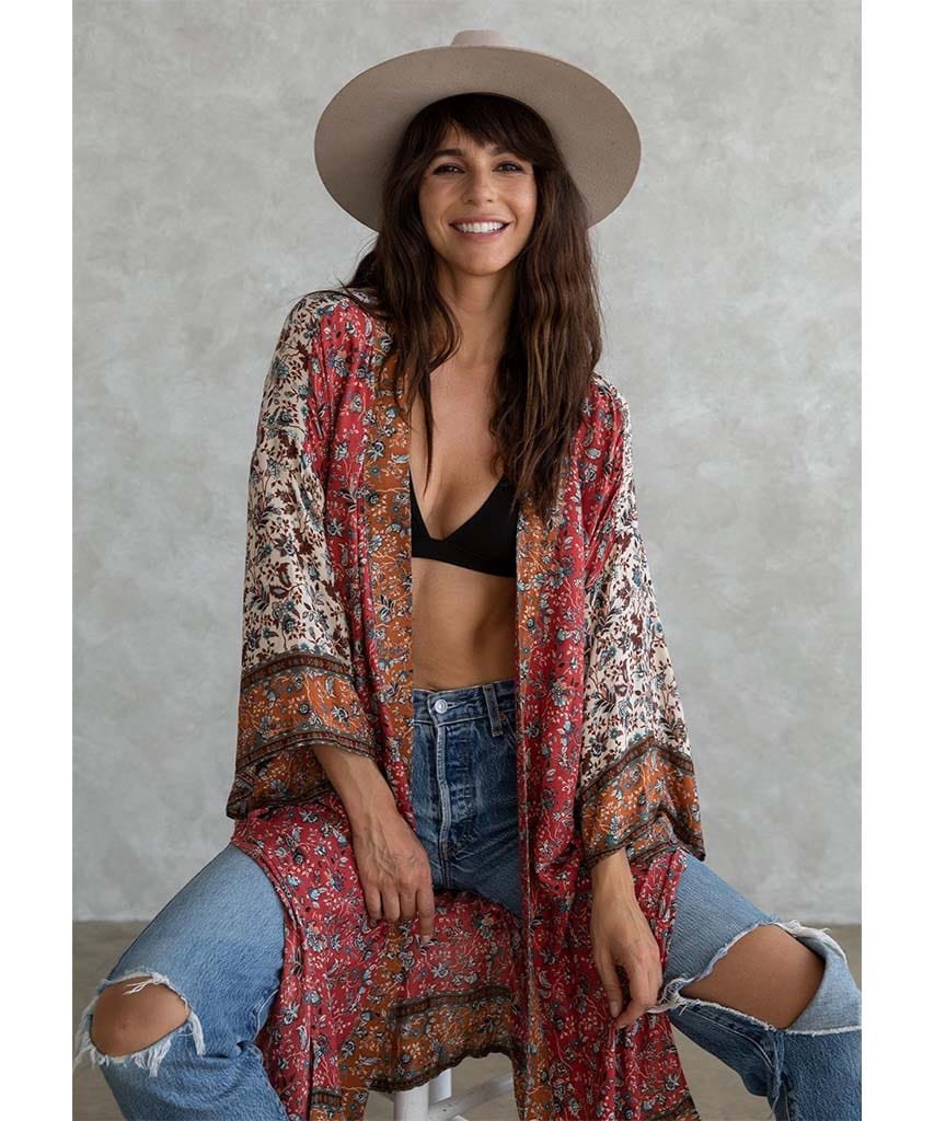 Stevie Kimono Vintage Red - miamidrugpossession