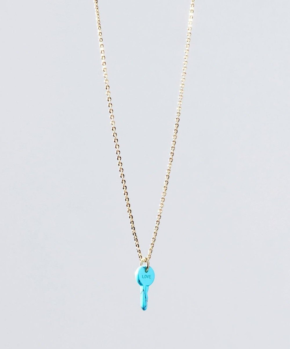 STONE MINI KEY NECKLACE - miamidrugpossession