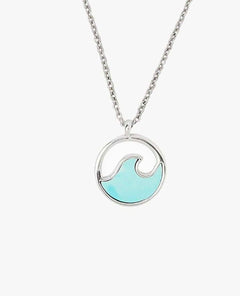 Stone Wave Necklace Silver - clearpathherbicide