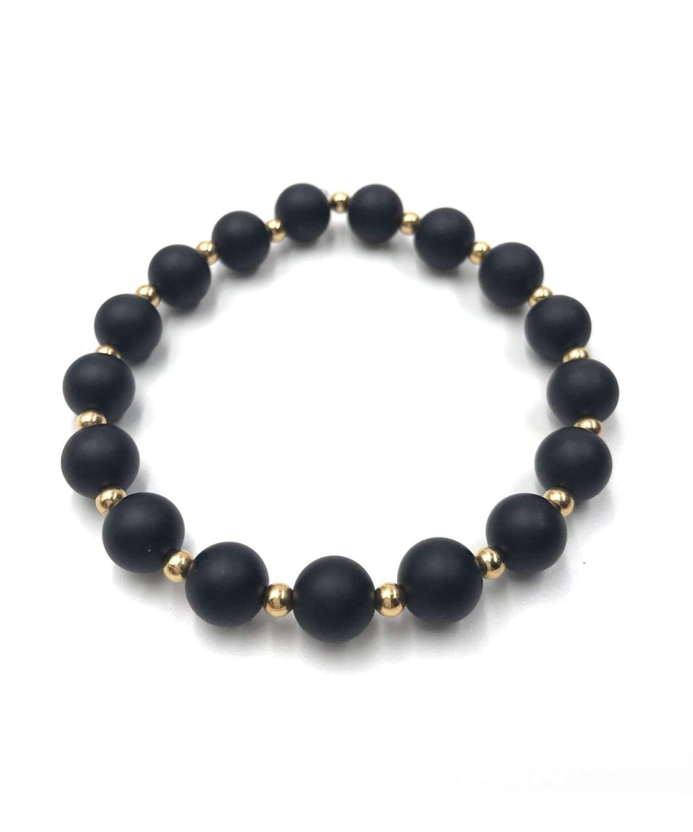 Stretch Stacking Bracelet Black Matte - clearpathherbicide